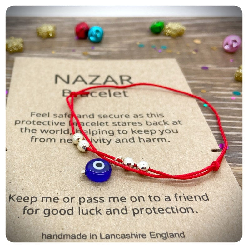 Nazar Waterproof Bracelet, Evil Eye Friendship Bracelet, Nazar Eye Talisman Gift
