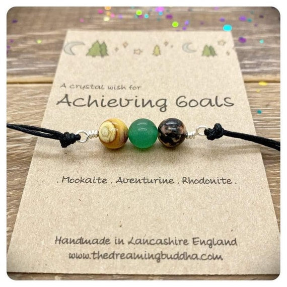 Manifest Your Goals Crystals, Success Crystal Bracelet, You Can Do It Bracelet, Don’t Give Up Jewellery, You are Amazing Crystal Bracelet