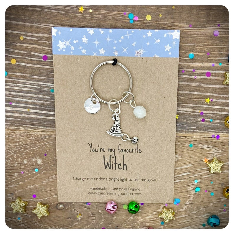 You’re My Favourite Witch Keychain, Magic Glow In The Dark Keyring, Witchy Friends Gift