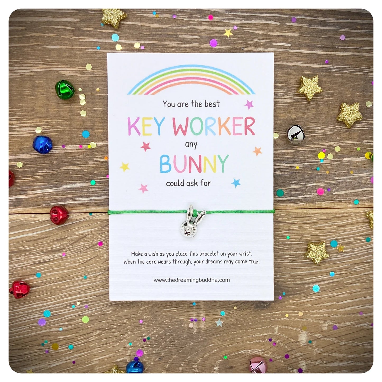 You Are The Best Keyworker Gift, Nursery Kindergarten Playgroup Teacher Wish Bracelet, Wishlet For Nursery School Worker