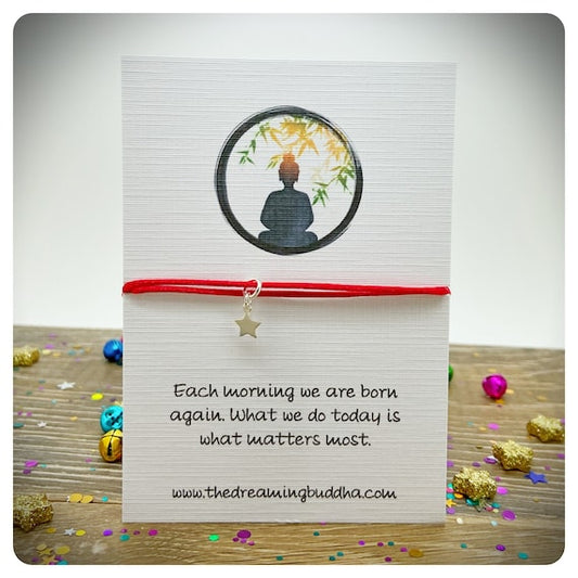 New Start Gift, Forget The Past Card, New Beginnings Bracelet, Motivational Buddha Quote