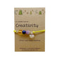 Creativity Crystal Bracelet, Motivational Gift for Artists and Writers, Creative Thought Gemstones, Inspirational Thinking Bracelet