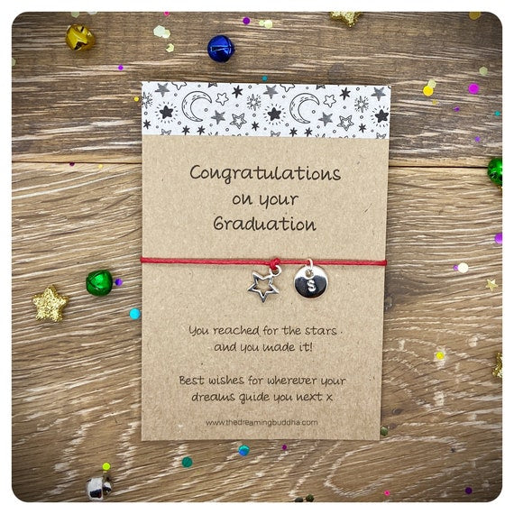 Graduation Wish Bracelet, Congratulations On Your Graduation Star Charm Bracelet