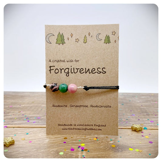 Forgiveness Crystal Bracelet, I’m Sorry Gift For Her, Forgive Me Friendship Gift, Personalised Forgiveness Jewellery, Please Forgive Me Card