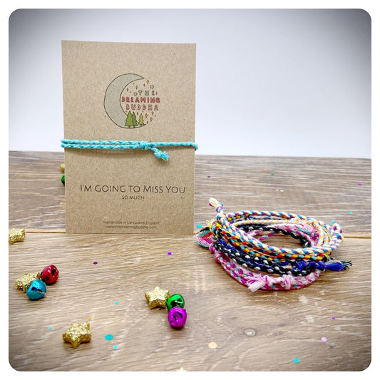 Miss You Friendship Bracelet, I’m Going To Miss You Card, Personalised Leaving Gift