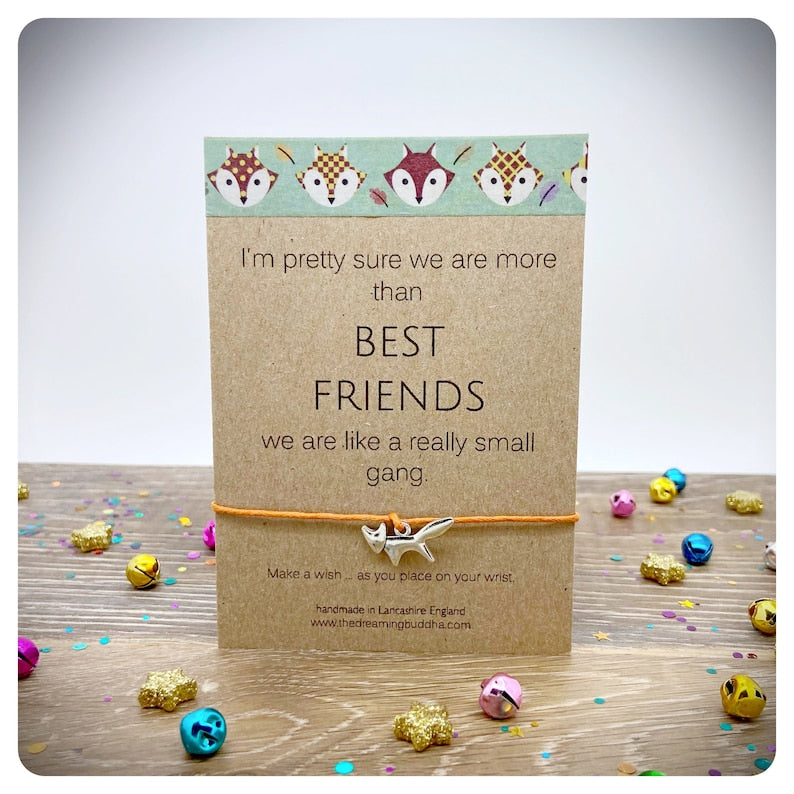 Best Friend Wish Bracelet, Friendship Gift, Friend Small Gang Card, Friends Christmas Gift, Best Friends Group Gift, School Friends Gift