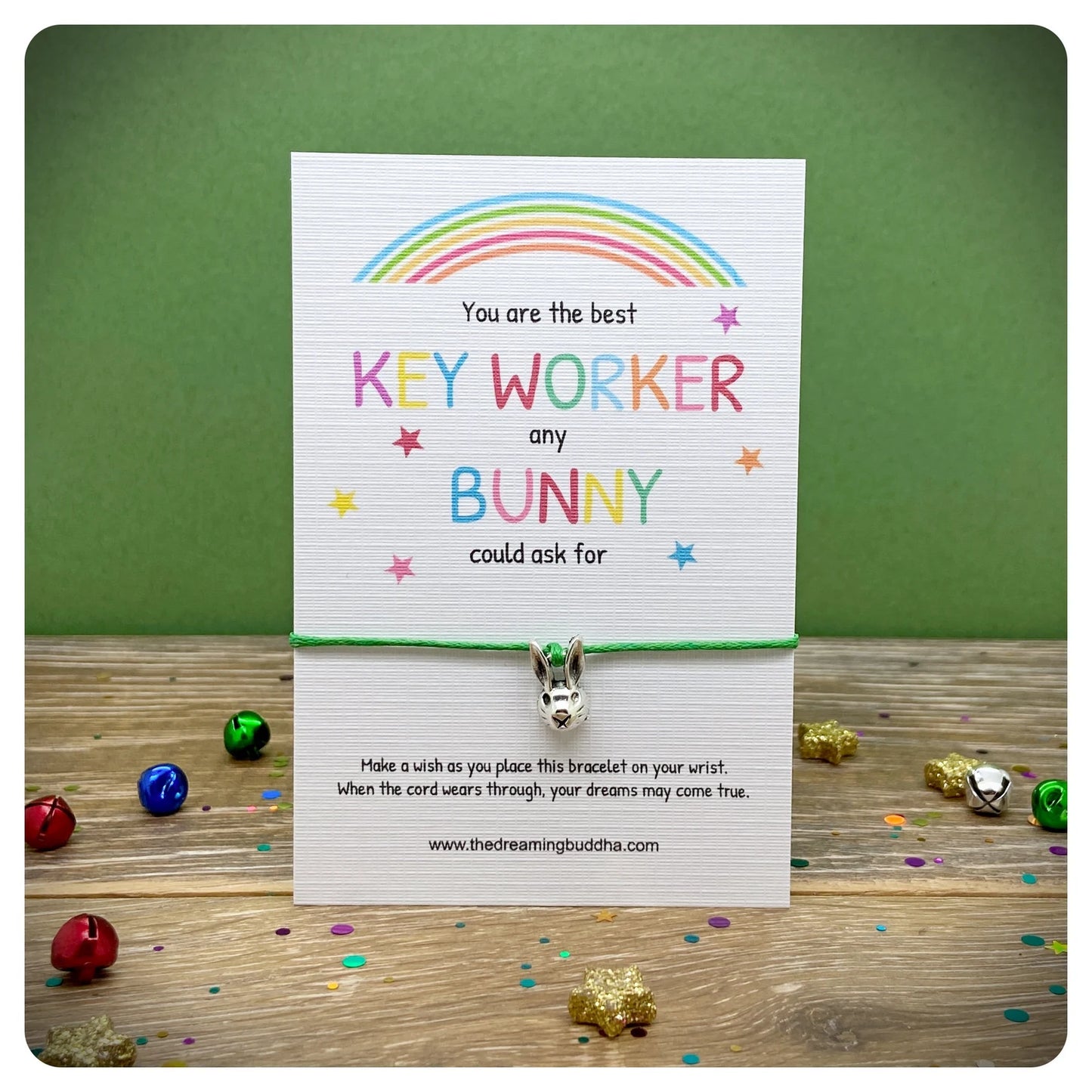 You Are The Best Keyworker Gift, Nursery Kindergarten Playgroup Teacher Wish Bracelet, Wishlet For Nursery School Worker