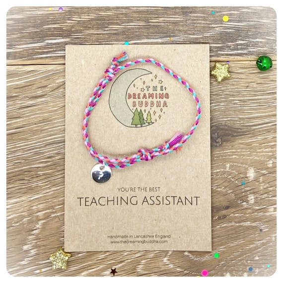 Teaching Assistant Bracelet, TA Thank You Card, End Of Term Present, School Teaching Assistant Gift