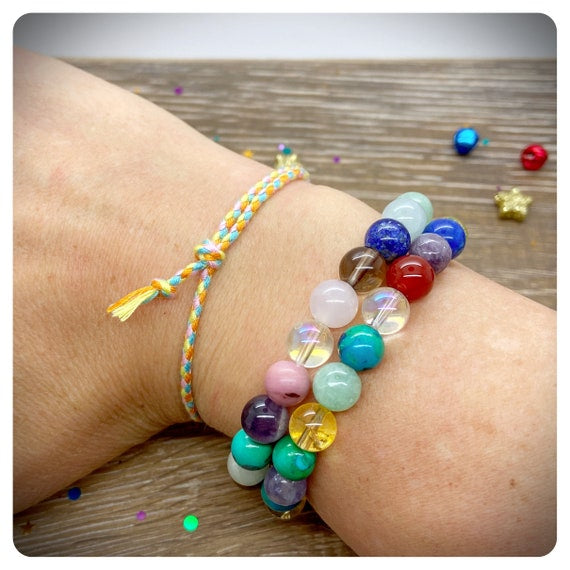 Summer Holiday Friendship Bracelet, Summer Vibes Colourful Braided Beach Bracelet, Personalised Holiday Bracelet, Boho Beach Jewellery
