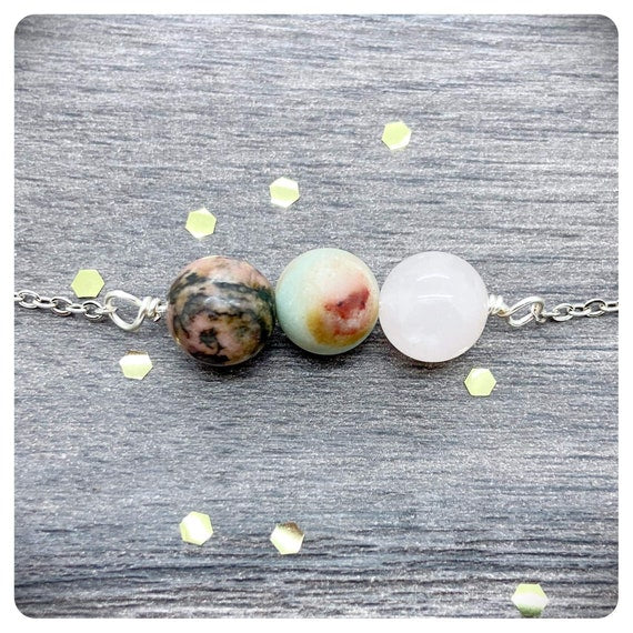 Love Crystal Necklace, Anniversary Jewellery, New Girlfriend Gift, Love You Wife Card, Honeymoon Present, Gemstones For Love