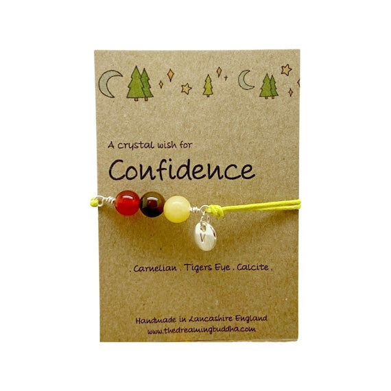 Self Confidence Crystal Bracelet, Inner Strength Jewellery, Interview Good Luck Gift, Driving Test Crystals, Self Belief Anklet