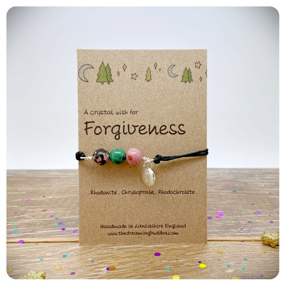 Forgiveness Crystal Bracelet, I’m Sorry Gift For Her, Forgive Me Friendship Gift, Personalised Forgiveness Jewellery, Please Forgive Me Card
