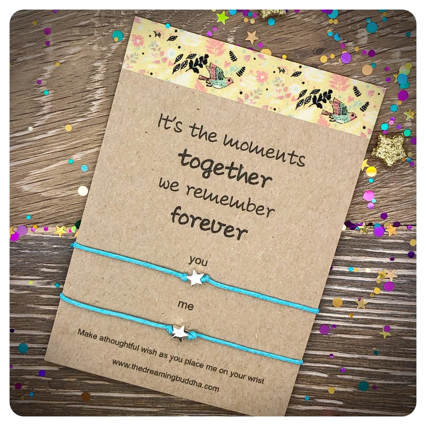 Moments Together Wish Bracelet, Family Together Gift, Friendship Together Wishlet, Miss You Gift