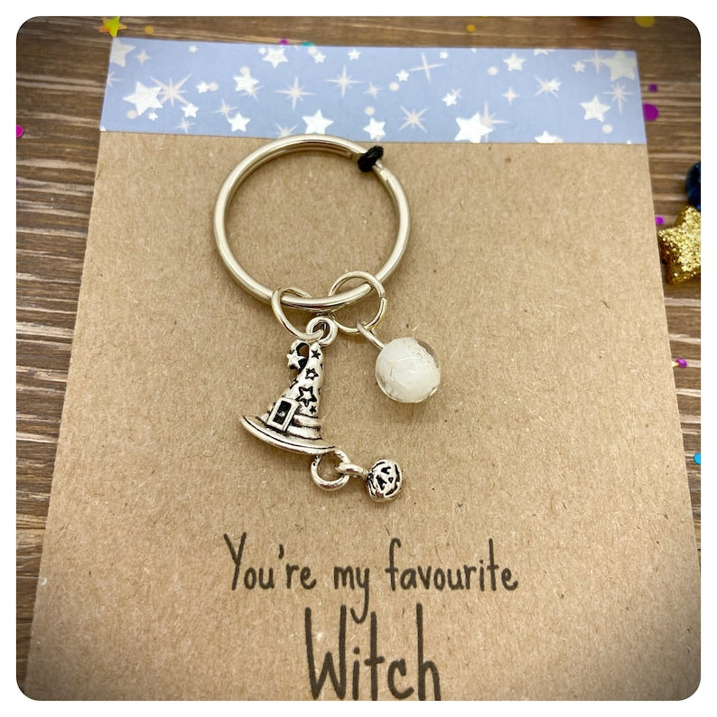 You’re My Favourite Witch Wish Bracelet and Keyring Set, Glow Bead Set