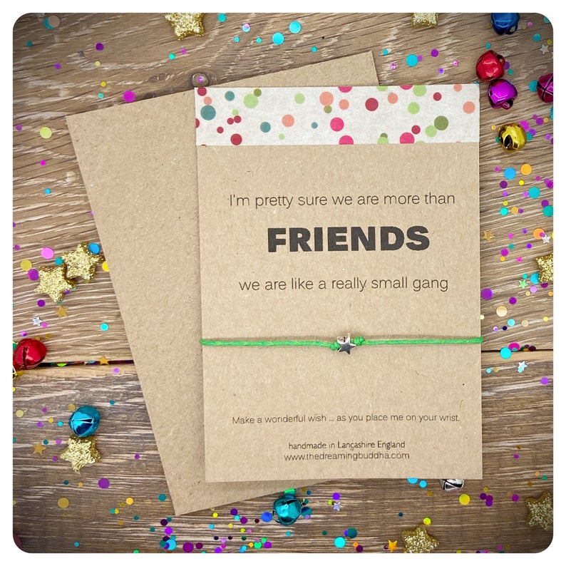 We’re Like A Really Small Gang Card, Gifts For BFFs Best Friend, Friendhip Bracelet, Funny Card Gift For Friend