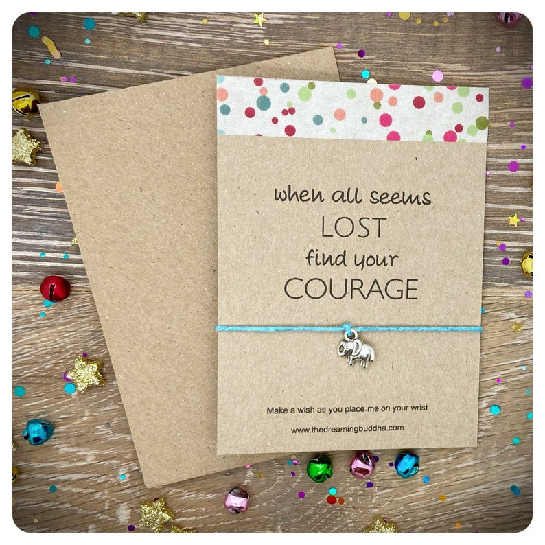 Courage Strength Hope Bracelet, Dont Give Up Wish Bracelet, When All Seems Lost