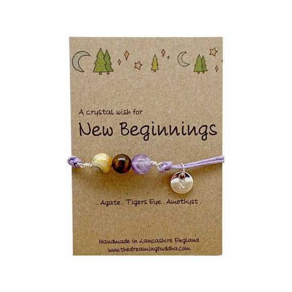 New Beginnings Bracelet, Fresh Start Friendship Gift, New Job Leaving Present, Healing Divorce Bracelet, Move Forward Gemstone Bracelet