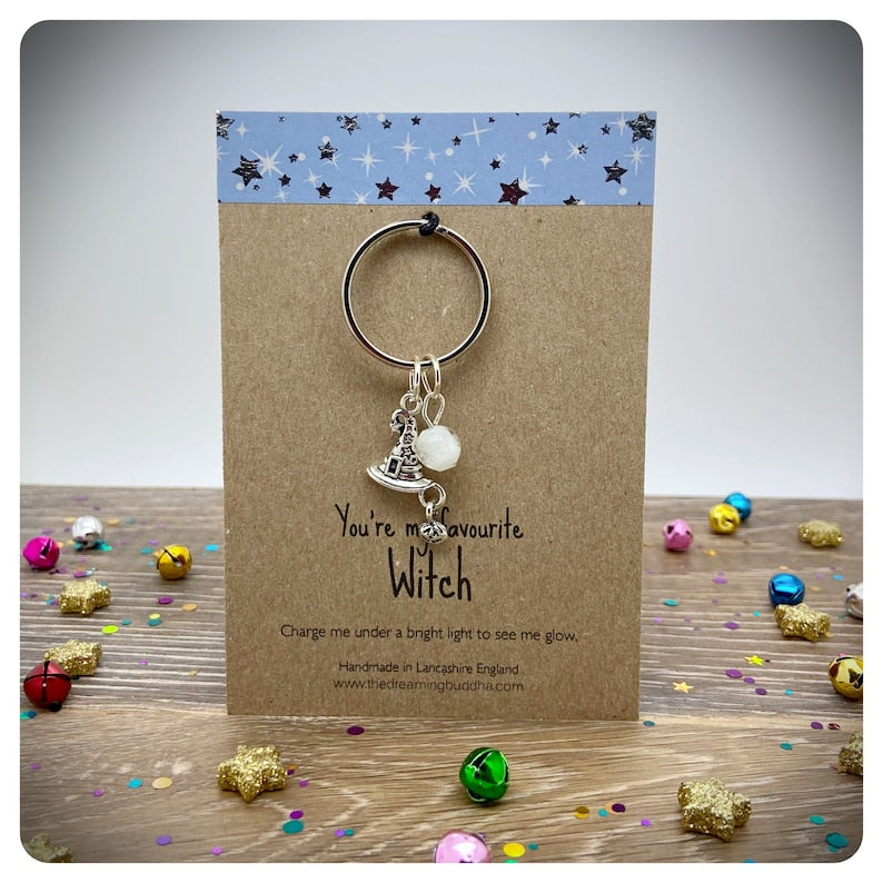 You’re My Favourite Witch Wish Bracelet and Keyring Set, Glow Bead Set