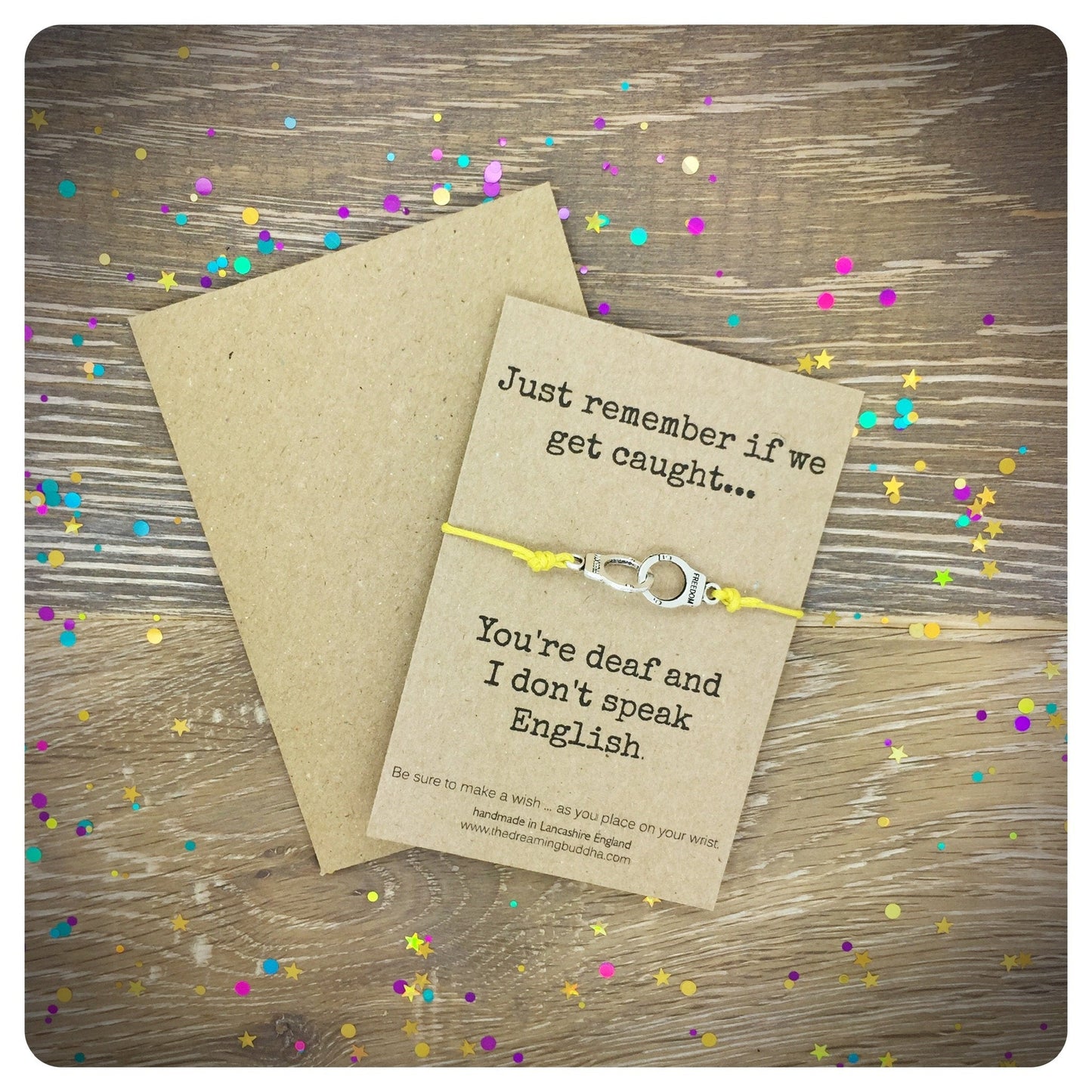 Pack Of Three Partners In Crime Wish Bracelets, Matching Handcuff Wish Bracelets, BFF Presents, Hen Party Favours