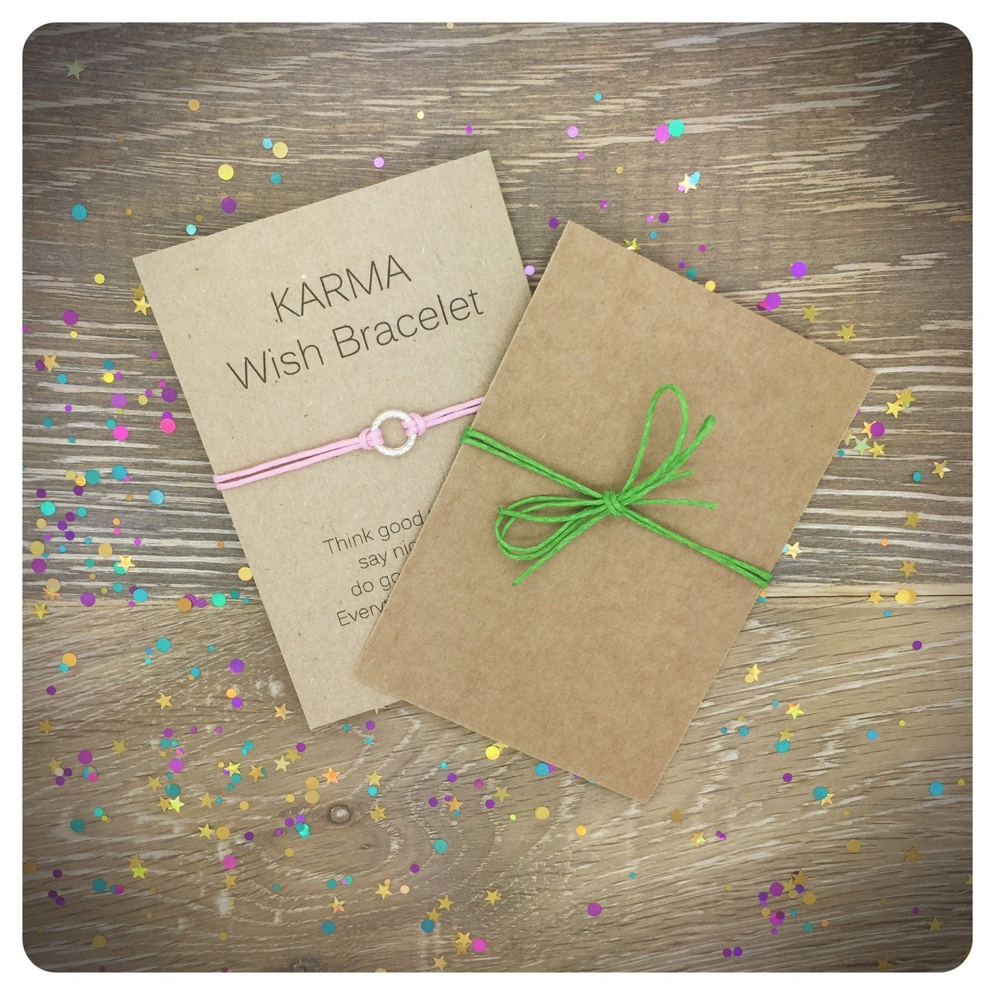 Pack Of Two Matching Karma Wish Bracelet, Yoga Gift, Present For Yogi, Karma Friendship Bracelet Set