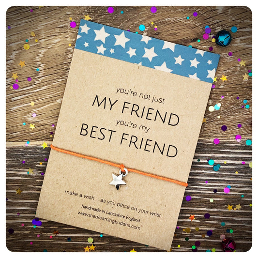 Best Friend Wish Bracelet, Friendship Card, Wish Bracelet, Friend Bracelet, Best Friends Gift, BFF Card, Best Friend Wish Bracelet, BFF Gift