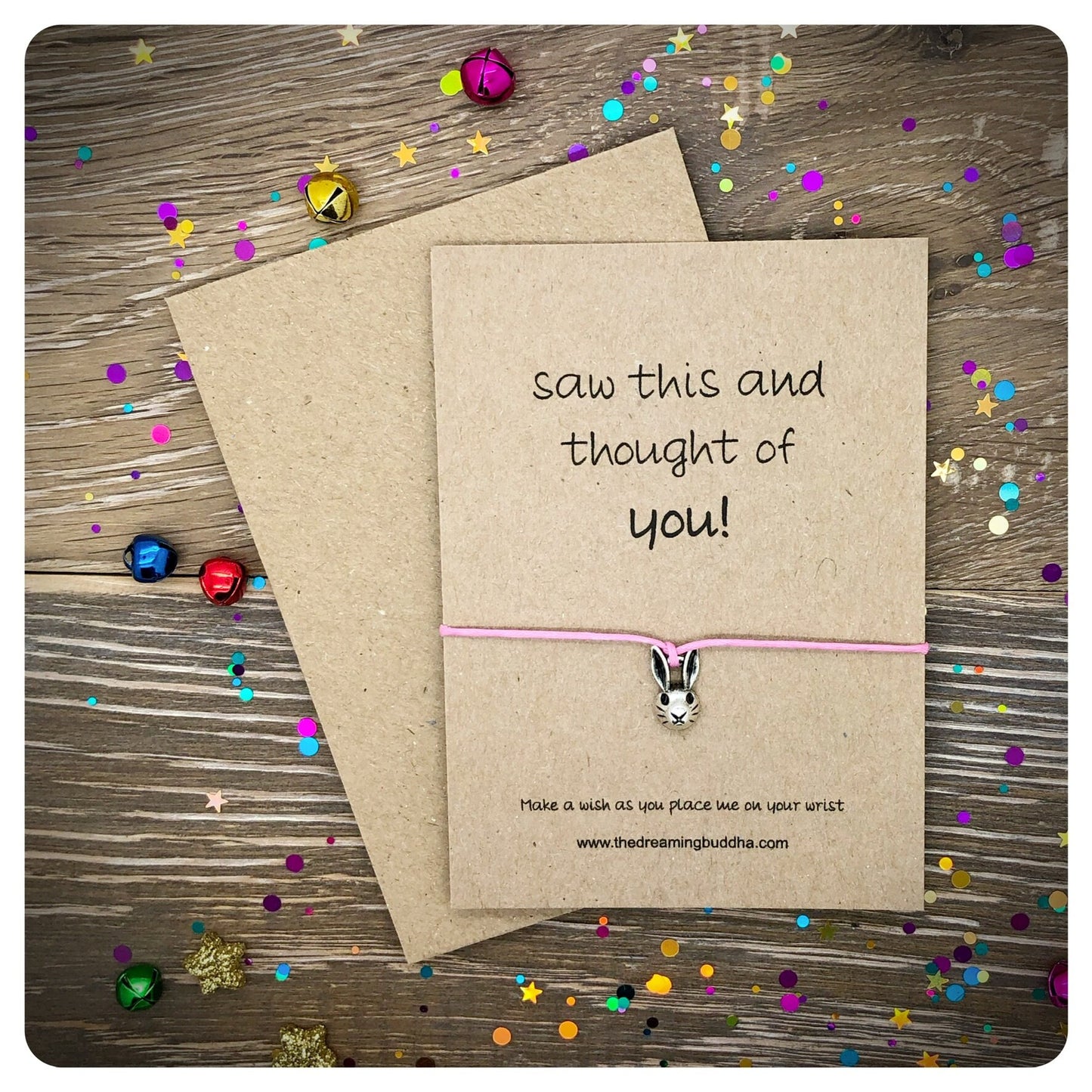 6 x Easter Bunny Wish Bracelets, Cute Rabbit Friendship Cards, Sweet Egg Hunt Gifts, Easter Game Prizes, Chocolate Free Easter Card