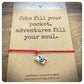 Jobs Fill Your Pocket Wish Bracelet, Gap Year Leaving Gift, Travel Wish Bracelet, Wanderlust Gift