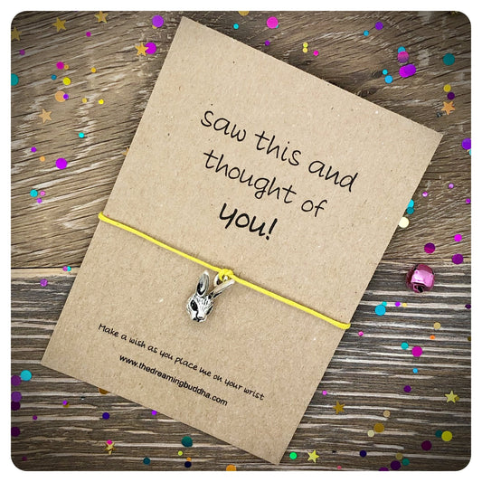 3 x Rabbit Wish Bracelets, Saw This And Thought Of You, Easter Hunt Gifts