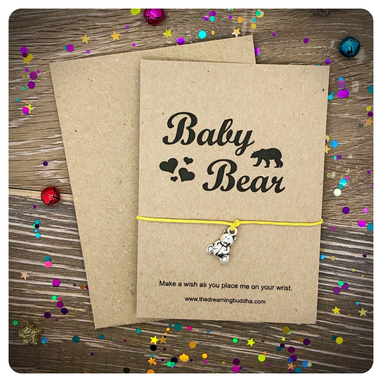 3 x New Baby Wish Bracelet, Congratulations Mama Papa Baby Bear Cards