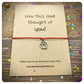 Saw This and Thought Of You Paw Print Wish Bracelet, Paw Print Card, Pet Remembrance Jewellery, Paw Print Gift, Animal Lover Jewellery Gift