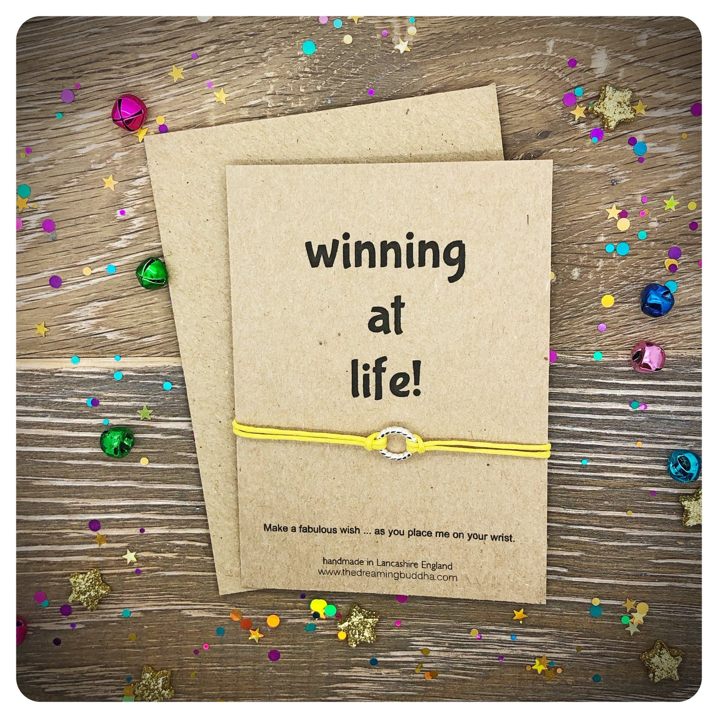 Success Wish Bracelet, Winning At Life Gift, Success Card, Living the Dream, Defeating Illness Gift, Congratulations Card