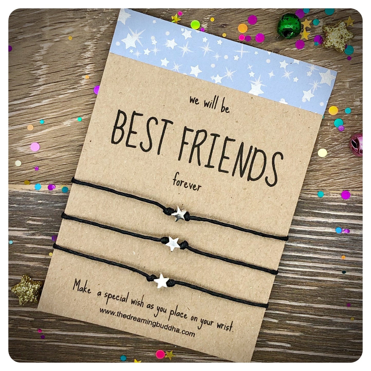 Best Friends Forever Bracelet, Best Friends Wish Bracelet, Friends Forever Card, Friendship Gift, Goodbye Gifts, Best Mates