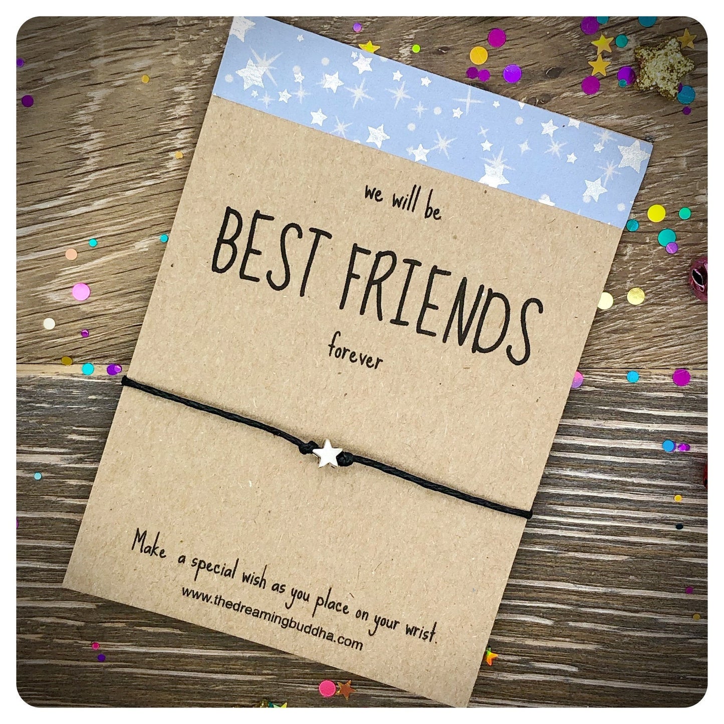 Best Friends Forever Bracelet, Best Friends Wish Bracelet, Friends Forever Card, Friendship Gift, Goodbye Gifts, Best Mates