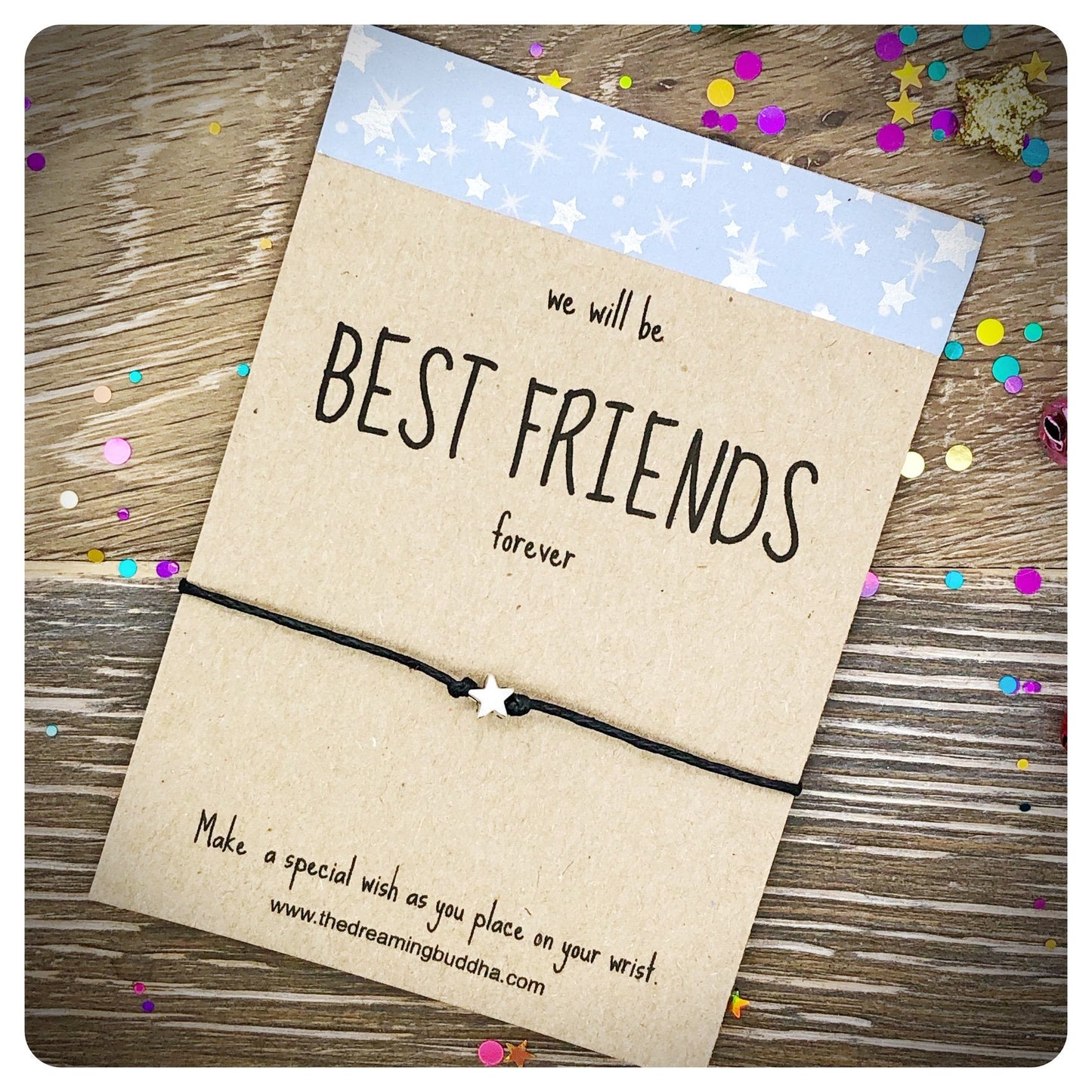 Best Friends Forever Bracelet, Best Friends Wish Bracelet, Friends Forever Card, Friendship Gift, Goodbye Gifts, Best Mates