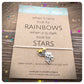 When It Rains Look For Rainbows Quote Card, Inspirational Wish Bracelet, Cheer Up Card And Gift For Friend