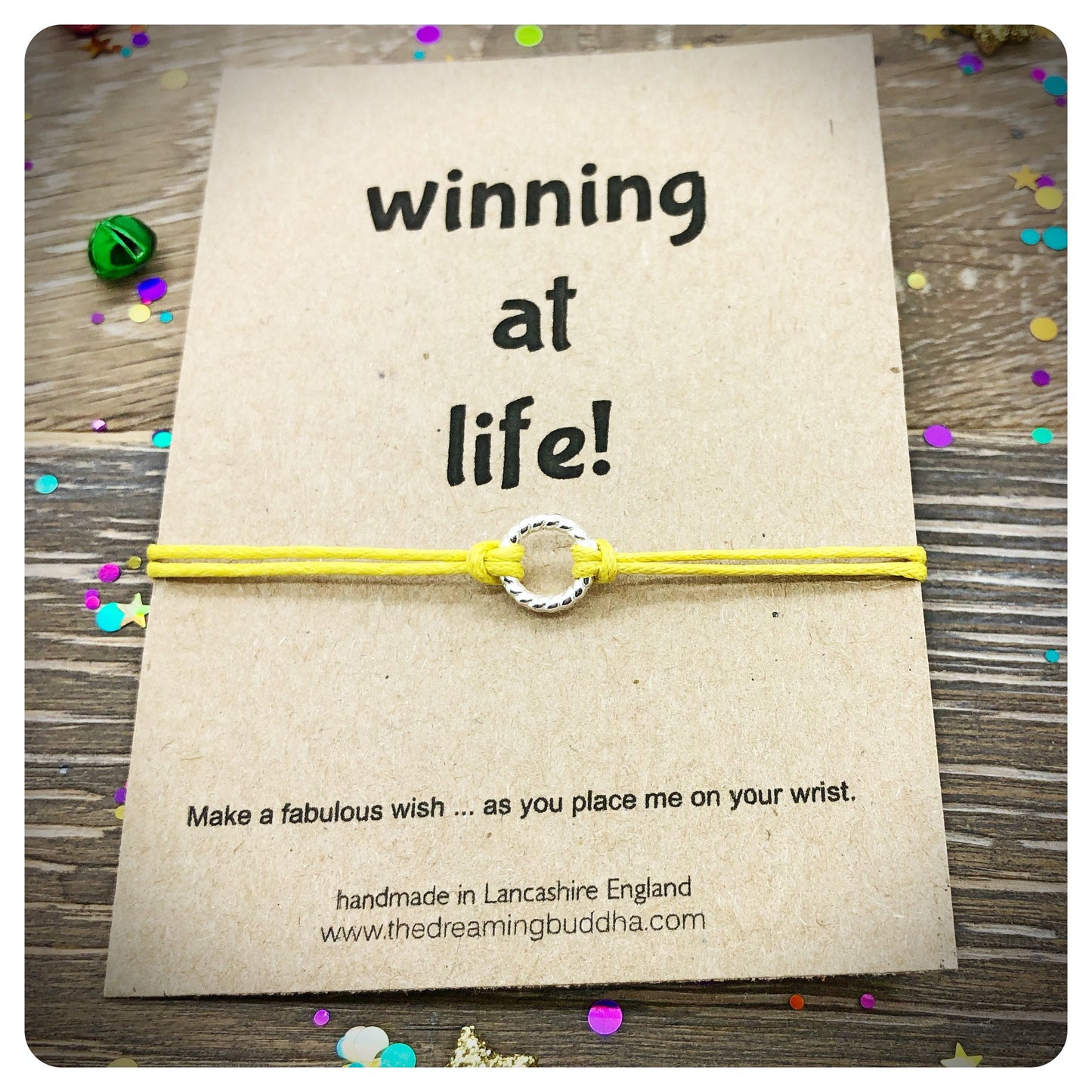 Success Wish Bracelet, Winning At Life Gift, Success Card, Living the Dream, Defeating Illness Gift, Congratulations Card