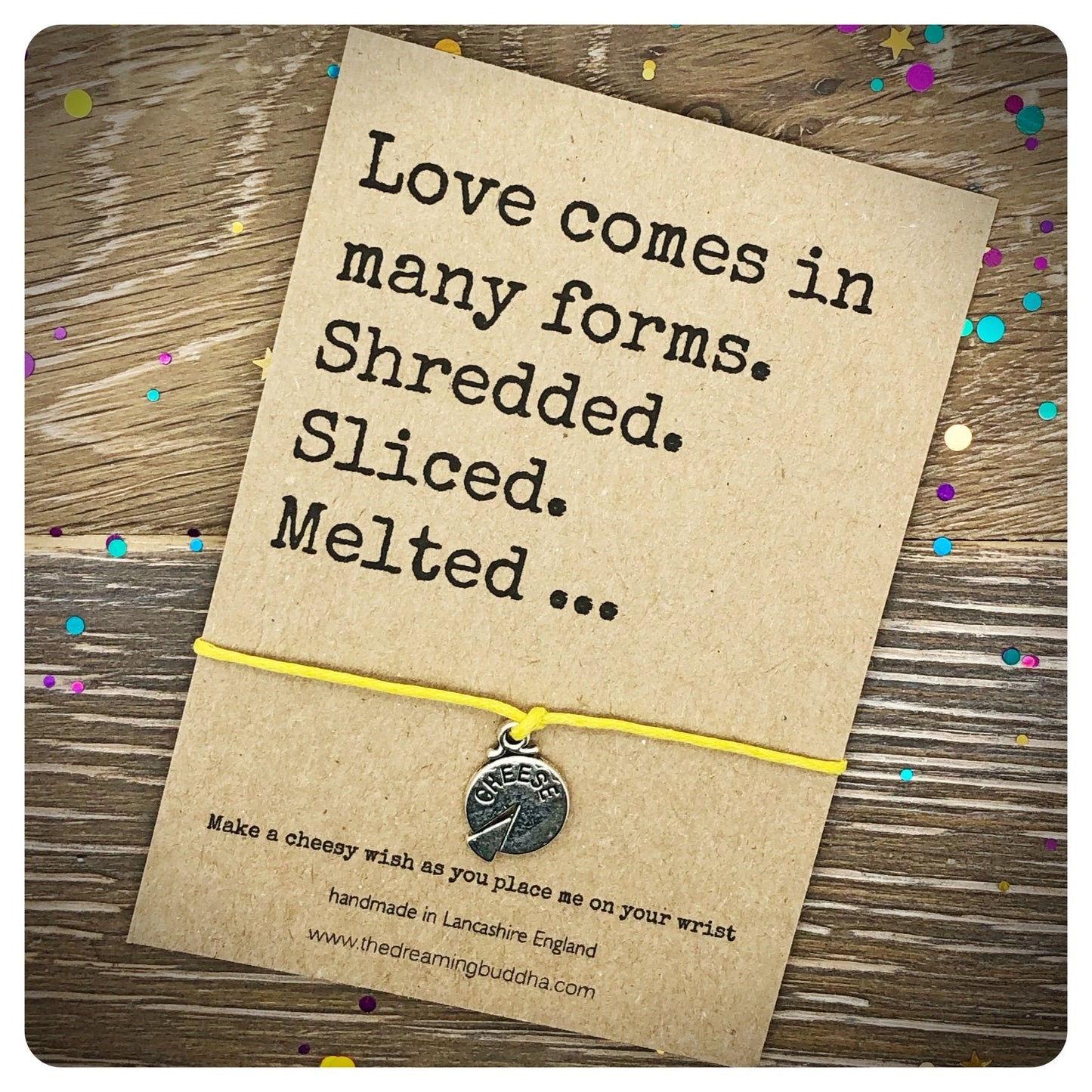Cheese Lover Jewellery, Cheesy Wishlet, Love Comes In Many Forms Card, I love You Present and a Card