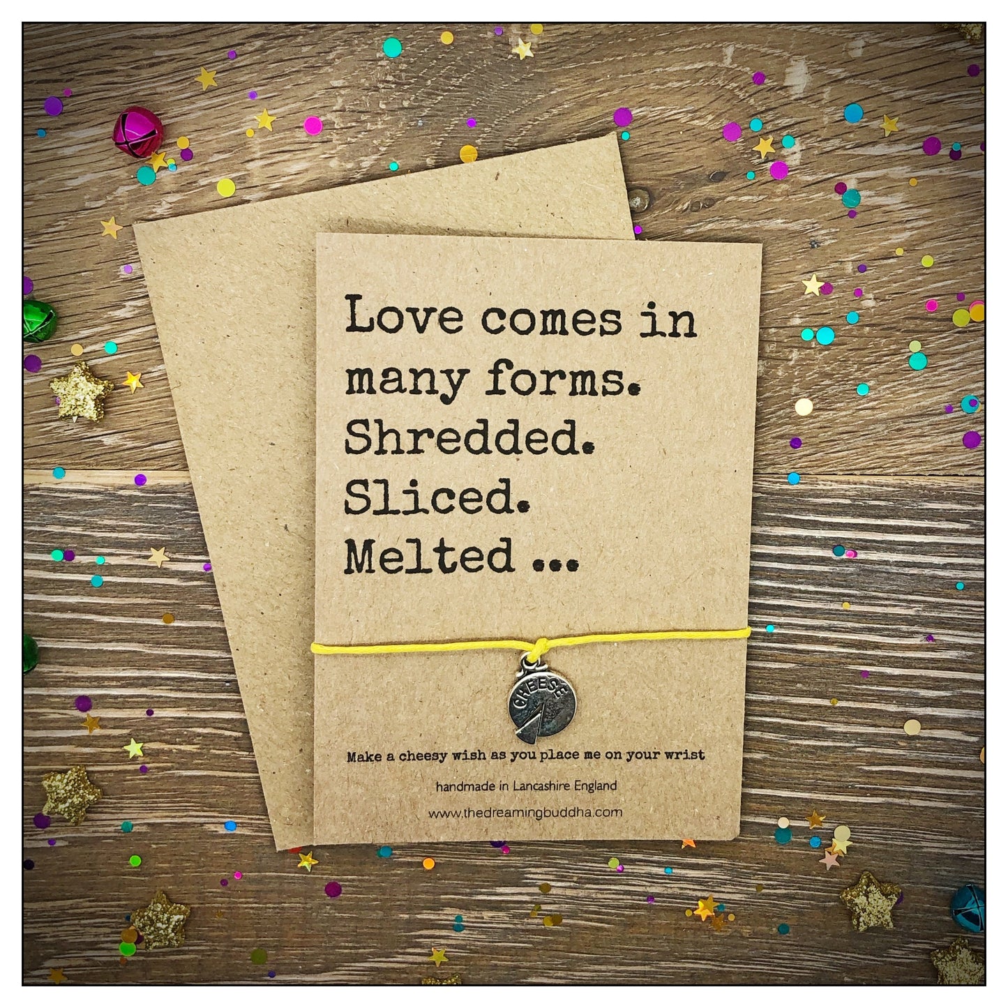 Cheese Lover Jewellery, Cheesy Wishlet, Love Comes In Many Forms Card, I love You Present and a Card