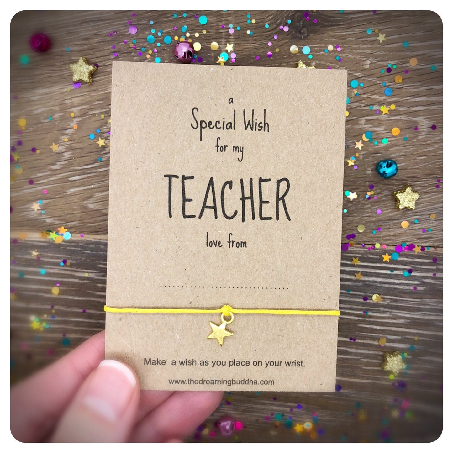 A Special Wish For My Teacher, Thank You Teacher, Teacher Christmas Gift, Teacher Wish Bracelet