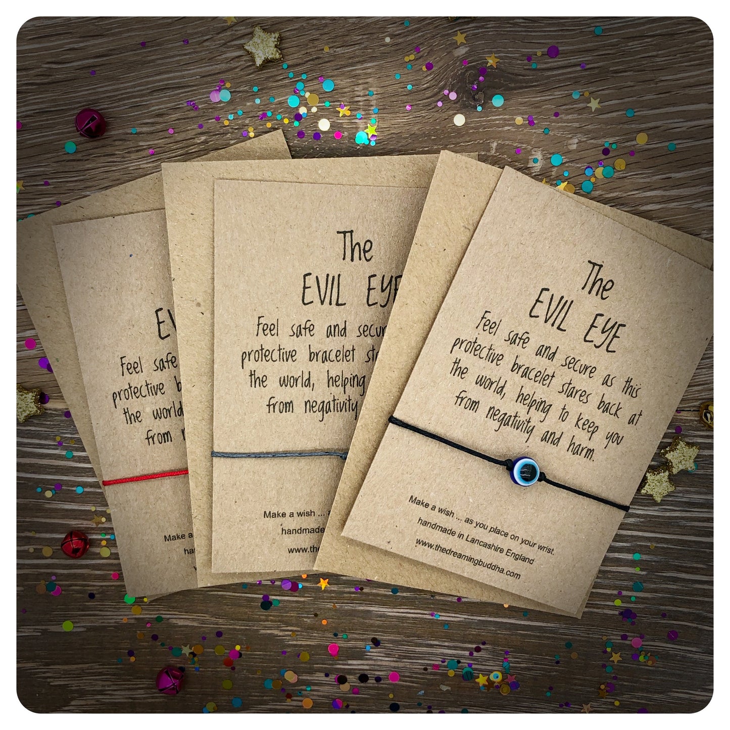 3 x Evil Eye Wish Bracelets, 3 x Nazar Friendship Bracelets, Mati Protection Bracelets, Stack Evil Eye Bracelets