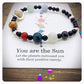 Solar System Bracelet, Space Jewellery, Planet Beaded Bracelet, Gemstone Galaxy Bracelet, Astronomy Gift, Universe Bracelet