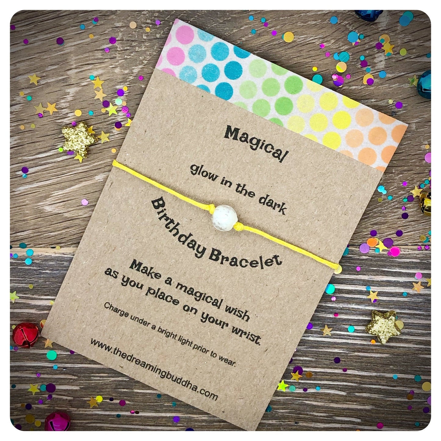 Magical Birthday Gift, Happy Birthday Wish Bracelet, Wizard Birthday Present, Unique Birthday Card