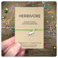 Herbivore Wish Bracelet, Dinosaur Vegetarian Gift, Vegan Friendship Bracelet, Eco Friendly Card, Fun Vegan Birthday Gift