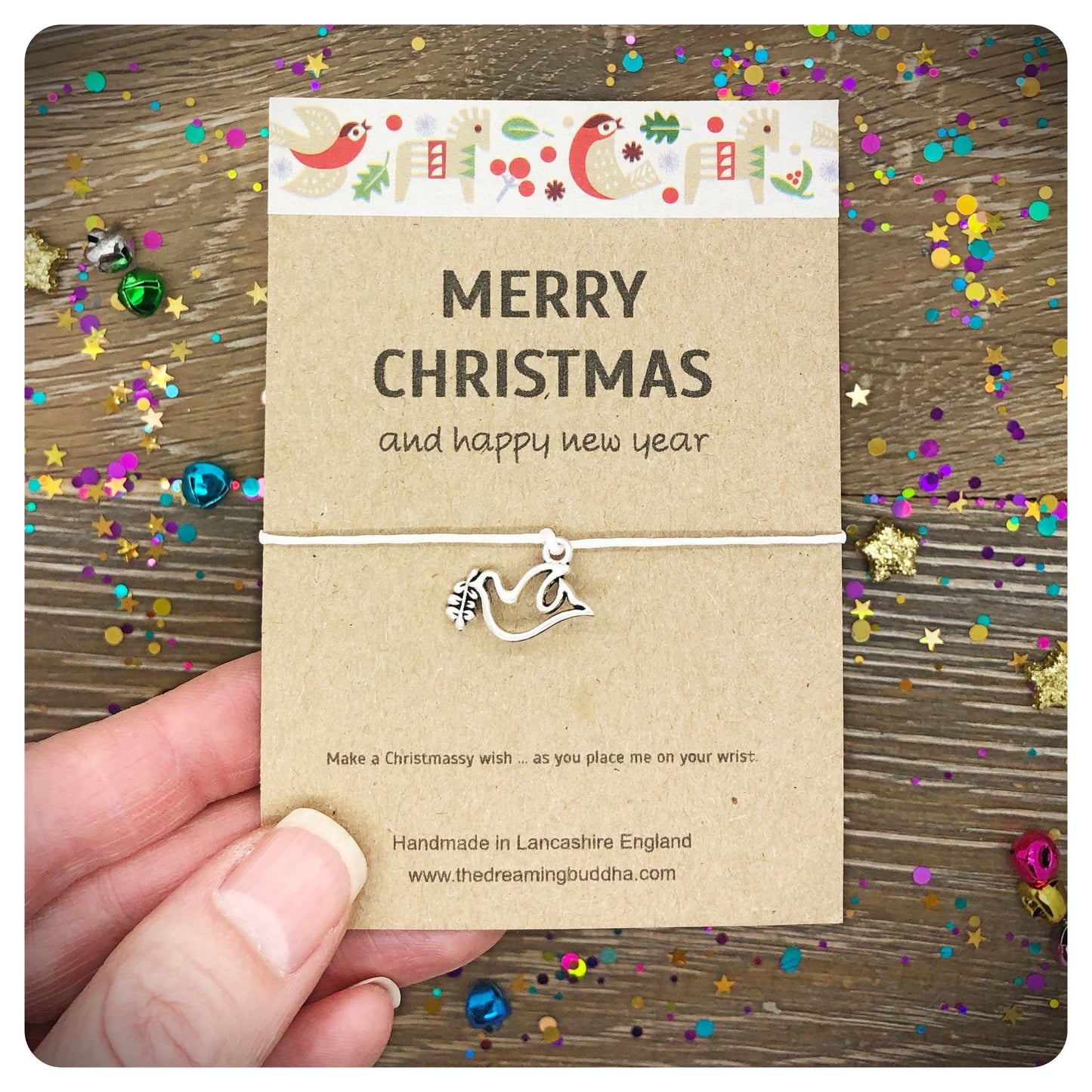 4 x Scandinavian Christmas Bracelets, Secret Santa, Xmas School Gifts, Nordic Table Decorations, Xmas Cracker Alternatives