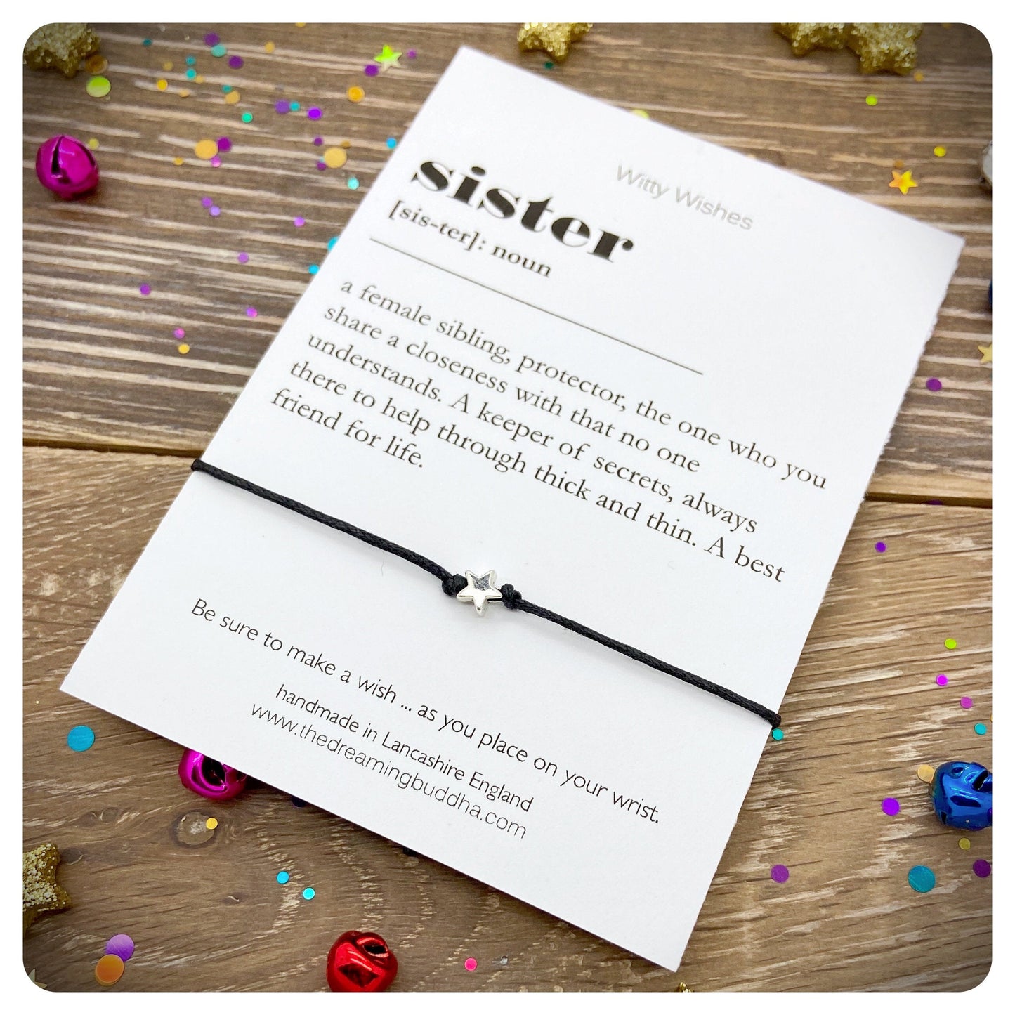 Sister Dictionary Definition, Sibling Wish Bracelet, Sister Gift, Sister Wish Bracelet, Twin Birthday Gift.