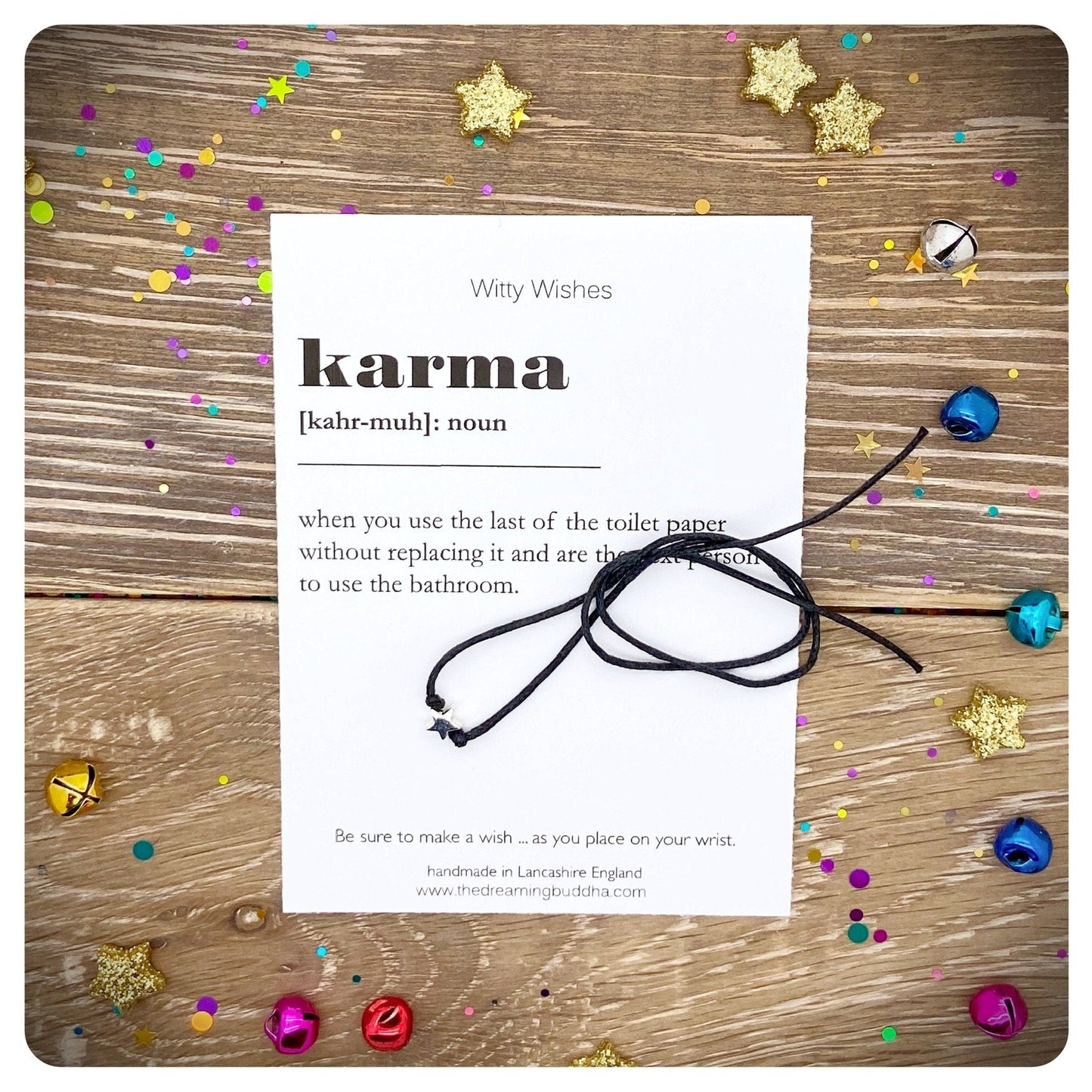 Karma Dictionary Definition, Karma Wish Bracelet, Yoga Bracelet, Karma Wishlet, Friendship Bracelet