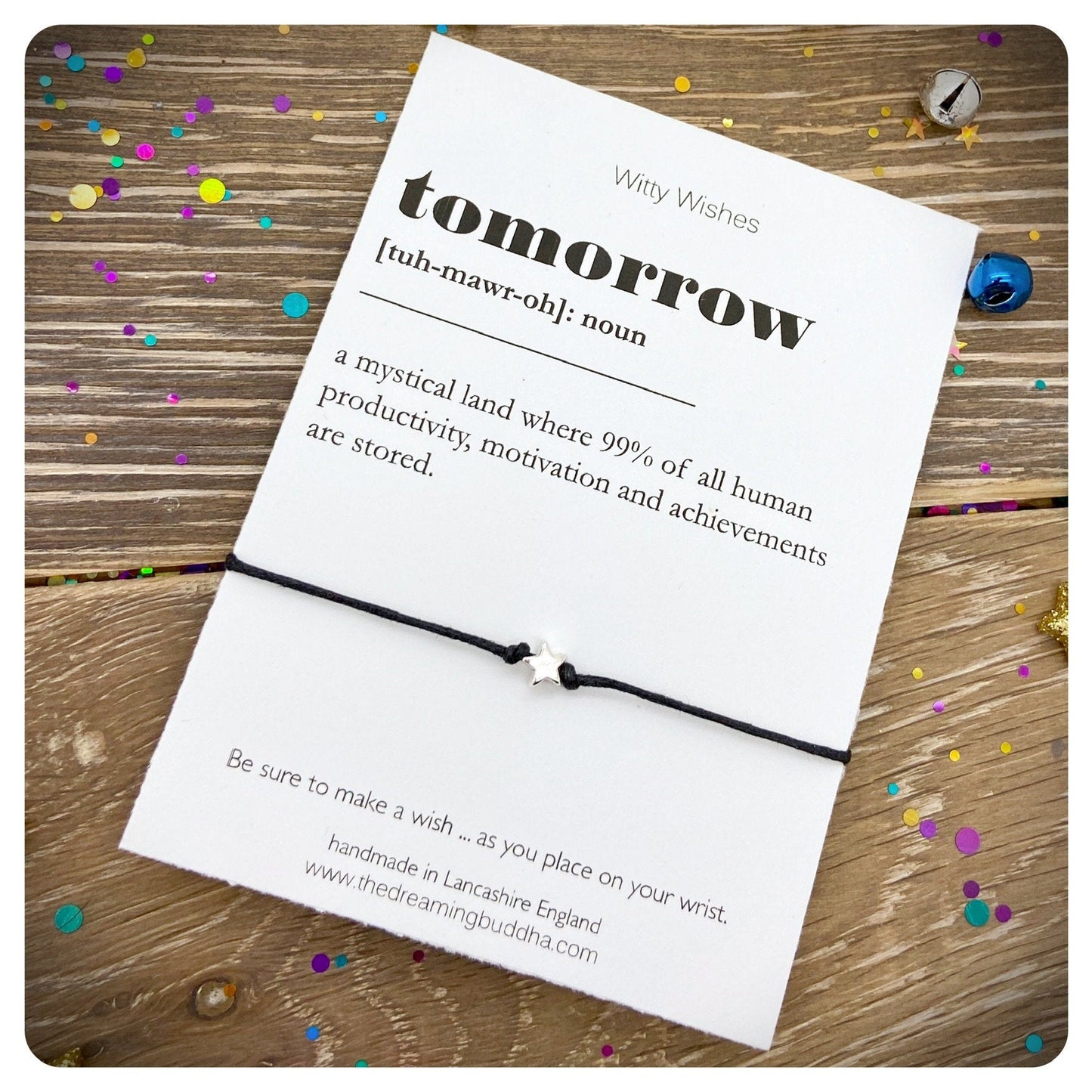 Tomorrow Dictionary Definition, Tomorrow Wish Bracelet, Friendship Bracelet, Gift For Family