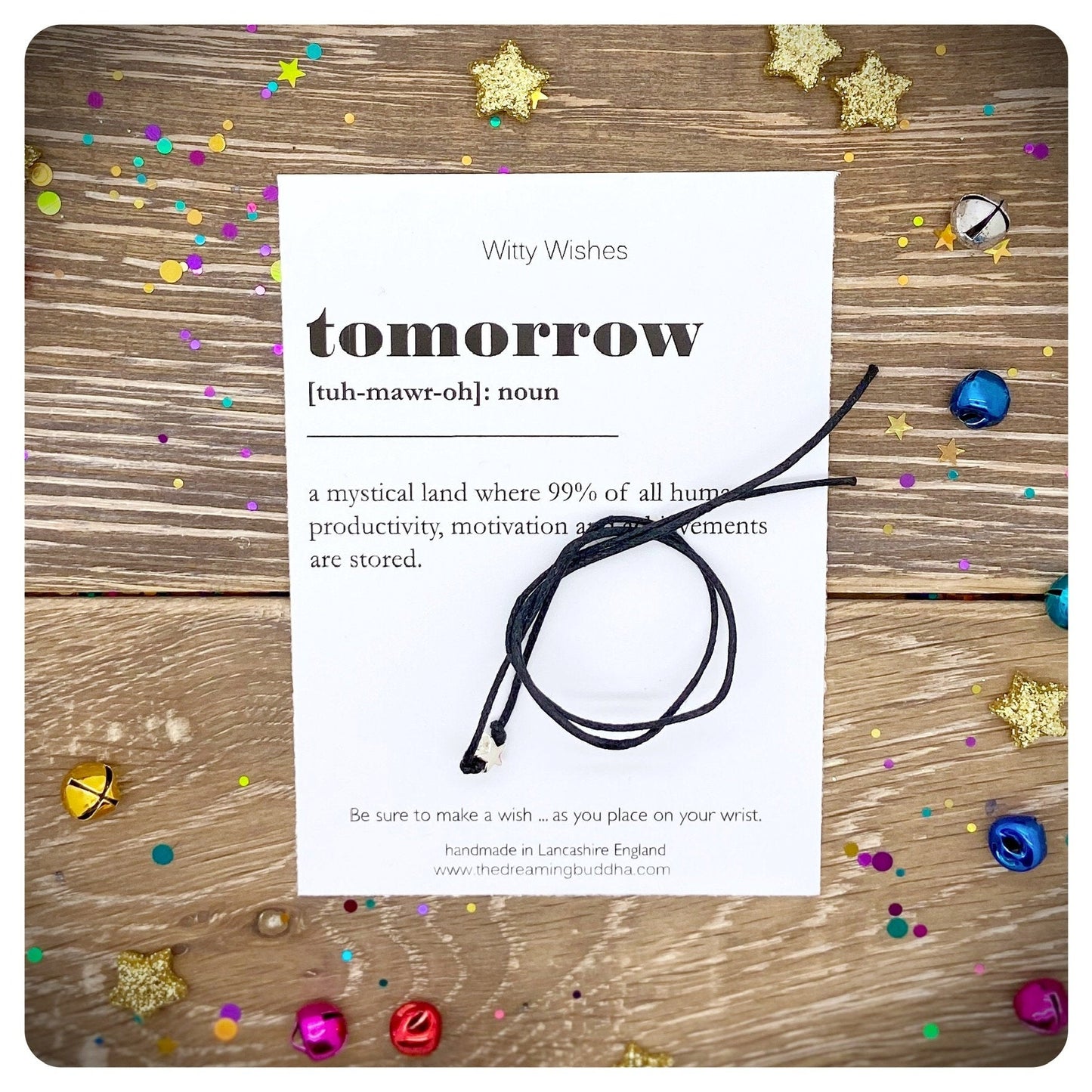 Tomorrow Dictionary Definition, Tomorrow Wish Bracelet, Friendship Bracelet, Gift For Family