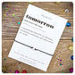 Tomorrow Dictionary Definition, Tomorrow Wish Bracelet, Friendship Bracelet, Gift For Family