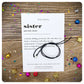 Sister Dictionary Definition, Sibling Wish Bracelet, Sister Gift, Sister Wish Bracelet, Twin Birthday Gift.